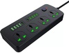 IQ Power T91 (4 розетки + 8 USB + 2 Type-C) 2 метра Black