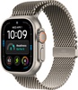 Apple Watch Ultra 4 Natural Titanium Case with Natural Titanium Milanese Loop - Medium (MJA94)
