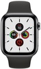 Apple Watch Series 5 GPS + Cellular 44mm Space Black Stainless Steel Case with Black Sport Band (MWW72)