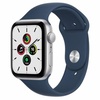Apple Watch SE 44mm Silver Aluminum Case with Abyss Blue Sport Band (MKQ43)