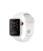 Apple Watch 38mm Series 3 GPS + Cellular Silver Aluminum Case with White Sport Band (MTGG2)