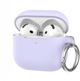 AhaStyle Colorful Silicone Case for Airpods 4 Lavender