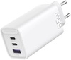 Vention 3-port USB(C+C+A) GaN Charger (65W/30W/30W) White