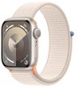 Apple Watch Series 9 GPS 41mm Starlight Aluminum Case With Starlight Sport Loop (MR8V3)