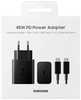 Samsung 45W Compact Power Adapter with Type-C to Type-C Cable Black (EP-T4510XBEG)