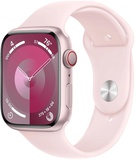 Apple Watch Series 9 GPS + Cellular 45mm Pink Aluminum Case With Light Pink Sport Band - M/L (MRML3)
