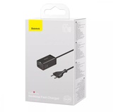 Baseus GaN3 Pro 65W (2 Type-C + 2 USB) + Кабель Type-C to Type-C 100W (1m) (CCGP040101)