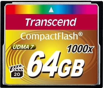 Transcend 64 GB 1000X CompactFlash Card TS64GCF1000