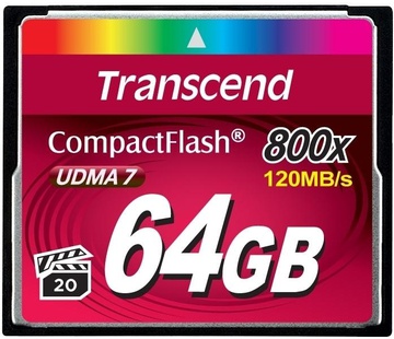 Transcend 64 GB 800X CompactFlash Card TS64GCF800