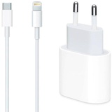 Apple 20W USB-C Power Adapter (MHJE3) + USB-C to Lightning Cable 1m