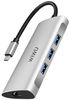 WIWU Adapter Alpha 631STR USB-C to (3 x USB 3.0 + RJ45 + SD + TF Card) Silver