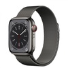 Apple Watch Series 8 GPS + Cellular 41mm Graphite Stainless Steel Case with Milanese Loop Graphite (MNJL3/MNJM3)