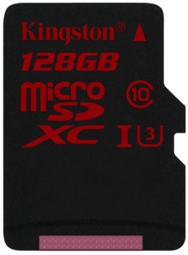 Kingston 128 GB microSDXC class 10 UHS-I U3 SDCA3/128GBSP
