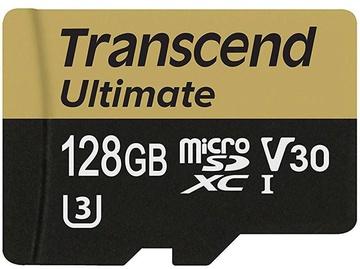 Transcend 128 GB microSDXC UHS-I U3 Ultimate + SD Adapter TS128GUSDU3M
