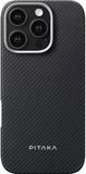 Pitaka Ultra-Slim Case Twill 600D for iPhone 16 Pro Max - Black/Grey (KI1601PMA)