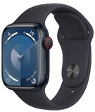 Apple Watch Series 9 GPS + Cellular 41mm Midnight Aluminum Case With Midnight Sport Band - M/L (MRHT3)