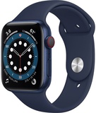 Apple Watch Series 6 GPS + Cellular 44mm Blue Aluminum Case with Deep Navy Sport Band (M07J3, M09A3)