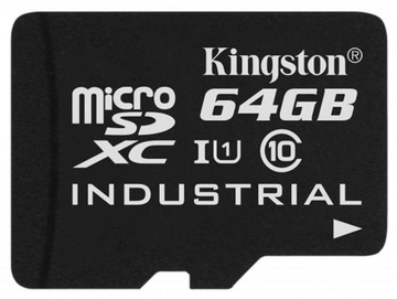 Kingston 64 GB microSDXC Class 10 UHS-I Industrial + SD Adapter SDCIT/64GB
