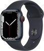 Apple Watch Series 7 GPS + Cellular 41mm Midnight Aluminum Case With Midnight Sport Band (MKH73, MKHQ3)