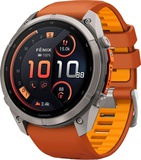 Garmin Fenix 9 Pro inReach 51mm Titanium with Autumn Orange/Spark Orange Silicone Band (010-04337-00/01)