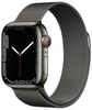 Apple Watch Series 7 GPS + Cellular 41mm Graphite Stainless Steel Case with Graphite Milanese Loop (MKHK3, MKLF3)