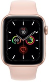 Apple Watch Series 5 GPS 44mm Gold Aluminum Case with Pink Sand Sport Band (MWVE2)