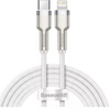 Baseus Cafule Metal Type-C to Lightning PD 20W (2m) White (CATLJK-B02)