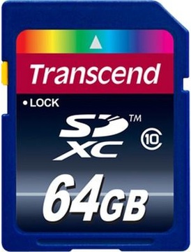 Transcend 64 GB SDXC class 10 TS64GSDXC10
