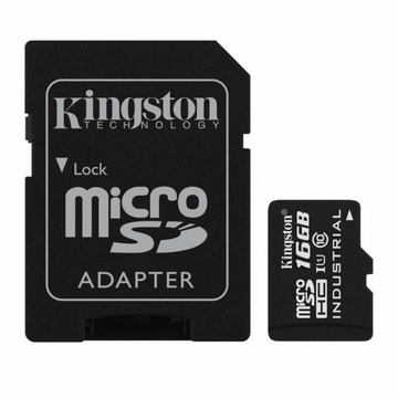Kingston 16 GB microSDHC Class 10 UHS-I Industrial + SD Adapter SDCIT/16GB