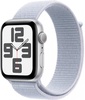 Apple Watch SE 2 GPS 44mm Silver Aluminium Case w. Blue Cloud Sport Loop (MXET3)