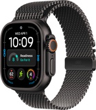 Apple Watch Ultra 4 Black Titanium Case with Black Titanium Milanese Loop - Large (MJAX4)