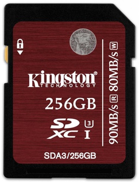 Kingston 256 GB SDXC UHS-I U3 SDA3/256GB