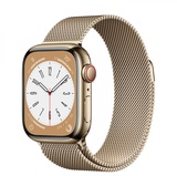 Apple Watch Series 8 GPS + Cellular 41mm Gold Stainless Steel Case with Milanese Loop Gold (MNJE3/MNJF3)