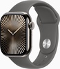 Apple Watch Series 10 GPS + Cellular 42mm Natural Titanium Case With Stone Grey Sport Band - M/L (MWXE3)