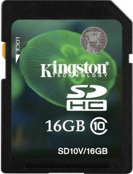Kingston 16 GB SDHC Class 10 SD10V/16GB
