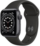 Apple Watch Series 6 40mm Space Gray Aluminum Case with Black Sport Band (MG133)
