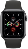 Apple Watch Series 5 GPS 40mm Space Gray Aluminum Case with Black Sport Band (MWV82)
