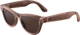 Ray-Ban Meta Skyler Gen2 Standard Shiny Transp.Peach Frame/Clear to Brown Transit.Lenses RW4014 6778M4 52-20