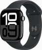 Apple Watch Series 10 GPS + Cellular 46mm Jet Black Aluminum Case With Black Sport Band - S/M (MWY33)