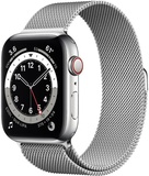 Apple Watch Series 6 GPS + Cellular 44mm Silver Stainless Steel Case with Milanese Loop (M07M3, M09E3)