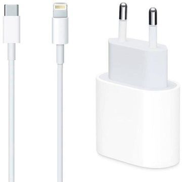 Комплект зарядка + кабель Apple 20W USB-C Power Adapter (MHJE3) +