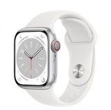 Apple Watch Series 8 GPS + Cellular 45mm Silver Aluminum Case with White Sport Band (MP4J3)