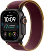 Apple Watch Ultra 4 Black Titanium Case with Burgundy Trail Loop - S/M (MJC34)