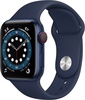 Apple Watch Series 6 GPS + Cellular 40mm Blue Aluminum Case with Deep Navy Sport Band (M02R3)