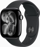 Apple Watch Series 11 GPS 42mm Jet Black Alu. Case w. Black S. Band - S/M (MEQT4)
