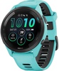 Garmin Forerunner 265 Black Bezel w. Aqua Case and Aqua/Black Silicone Band (010-02810-02/12/52)