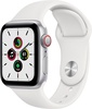 Apple Watch SE GPS + Cellular 40mm Silver Aluminum Case with White Sport Band (MYE82, MYEF2)