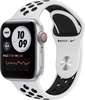 Apple Watch Nike Series 6 GPS + Cellular, 40mm Silver Aluminum Case with Pure Platinum/Black Nike Sport Band (M06J3, M07C3)