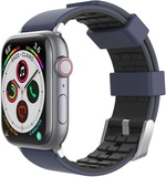 AhaStyle Premium Silicone Duotone Design Band for Apple Watch 42/44/45/46 mm Midnight Blue/Black