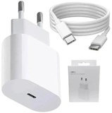 Apple 20W USB-C Power Adapter (MHJE3) + USB-C to USB-C Woven Cable 1m